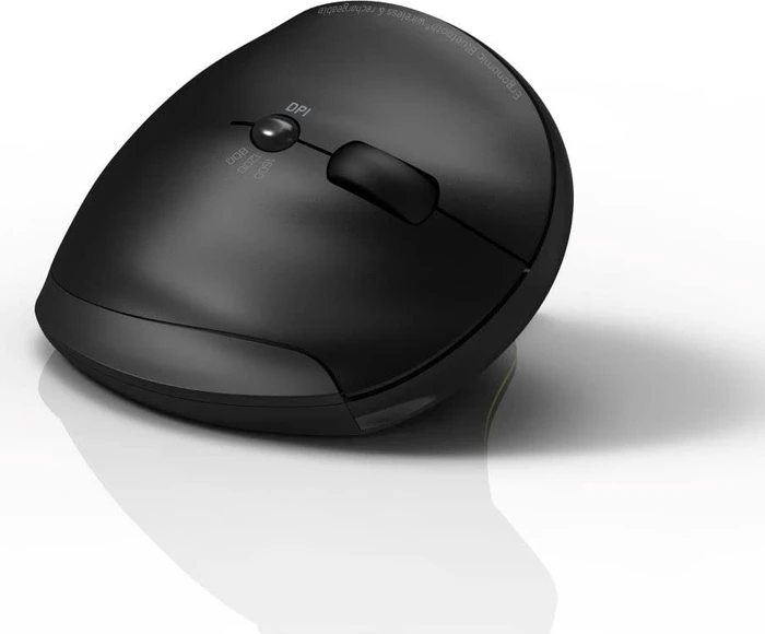 Port Designs Wireless Rechargeable Ergonomic Mouse, USB/Bluetooth