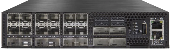 NVIDIA Mellanox SN2000 Spectrum SN2010 Desktop 25G Managed Switch, 18x SFP28, 4x QSFP28, P2C Airflow