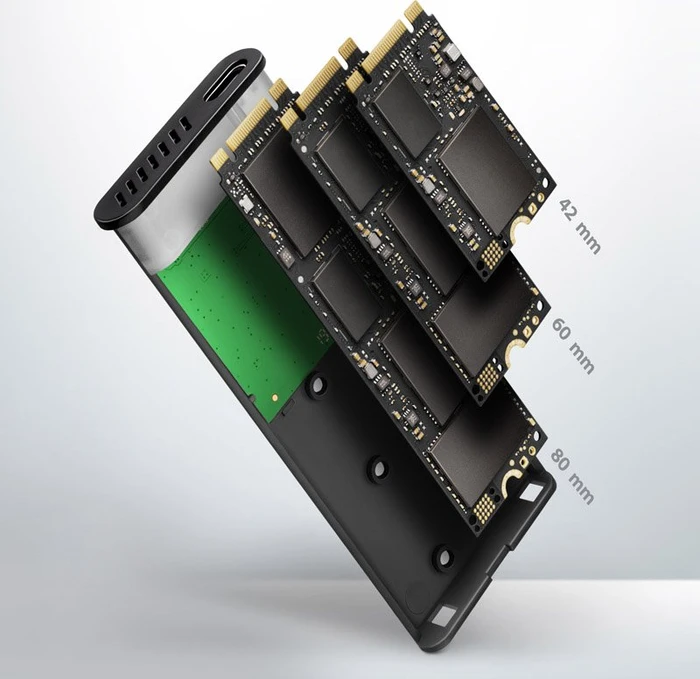 Axagon M.2 Festplattengehäuse, M.2 SATA, USB-C 3.1