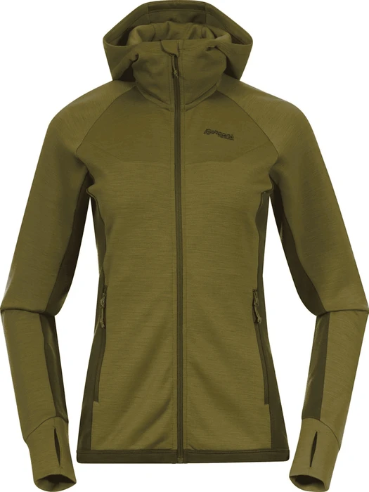 Bergans Cecilie Wool Hood Funktionsjacke trail green (Damen)