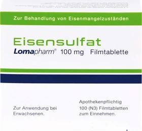 Lomapharm Eisensulfat 100mg Tabletten, 100 Stück