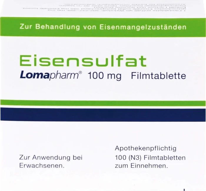 Lomapharm Eisensulfat 100mg Tabletten, 100 Stück