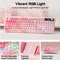 Epomaker TH108 V2 Pro Wireless, Pink, LEDs RGB, hot-swap, Epomaker Sea Salt Silent V2, USB/Bluetooth, US Vorschaubild