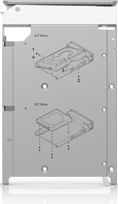 Ubiquiti Einbaurahmen HDD/SSD Bracket, edelstahl