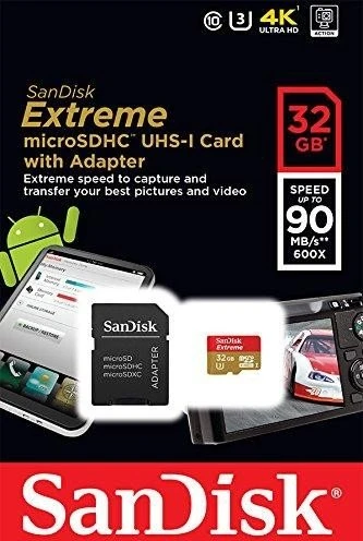 SanDisk Extreme R90/W40 32GB Kit, UHS-I U3, Class 10