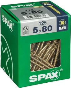 Spax YELLOX A2L 4CUT PZ2 Universalschraube, 5x80mm, 125 Stück