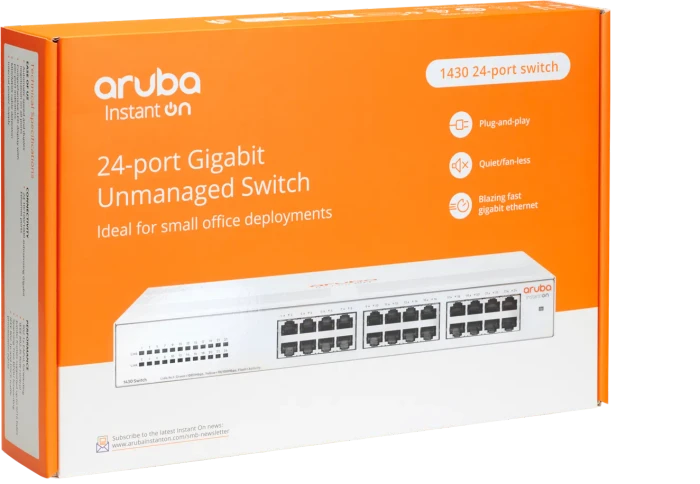 HPE Aruba Instant On 1430 Desktop Gigabit Switch, 24x RJ-45