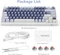 RK Royal Kludge M75 Wireless, weiß/violett, LEDs RGB, hot-swap, RK FAST SILVER, USB/Bluetooth, US Vorschaubild