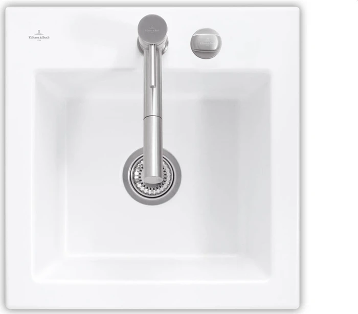 Villeroy & Boch Subway 50 S Einbau Becken mittig mit Ablauffernbedienung snow white