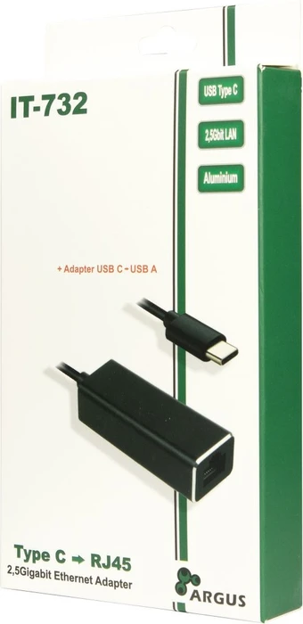Inter-Tech Argus IT-732 LAN-Adapter, RJ-45, USB-C 3.0 [Stecker]