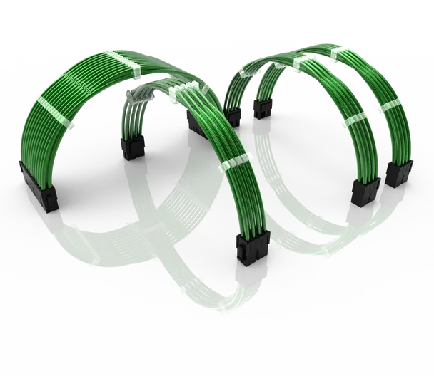 LinkUP PSU Cable Extension Kit, Metallic-Grün
