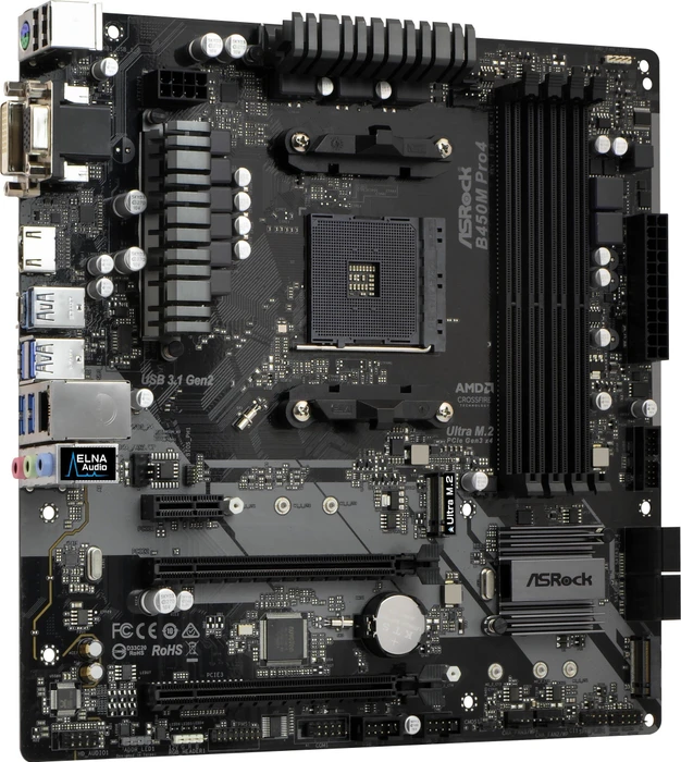 ASRock B450M Pro4 (AMD AM4)