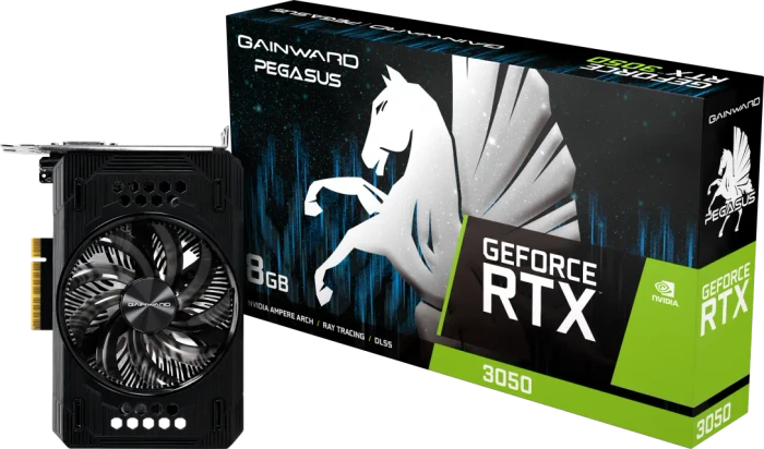 Gainward GeForce RTX 3050 Pegasus / Pegasus V1 (GA107), 8GB GDDR6, DVI, HDMI, DP