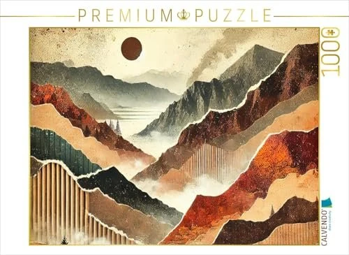 Calvendo Herbstzauber - Mystischer Wald als KI-generierte Collage auf HD-Leinwand und Puzzle