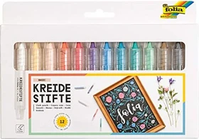 Folia Basic Kreidestift sortiert, Kartonetui, 12er-Set