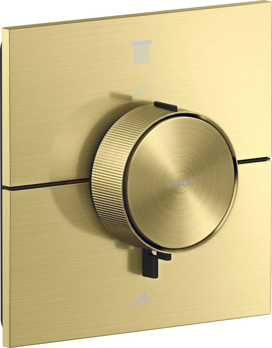 Hansgrohe Axor ShowerSelect ID eckig Thermostat für 2 Verbraucher brushed brass