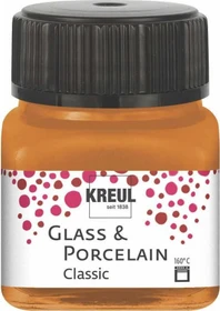 Kreul Glass & Porcelain Classic Malfarbe, goldbronze metallic, 20ml