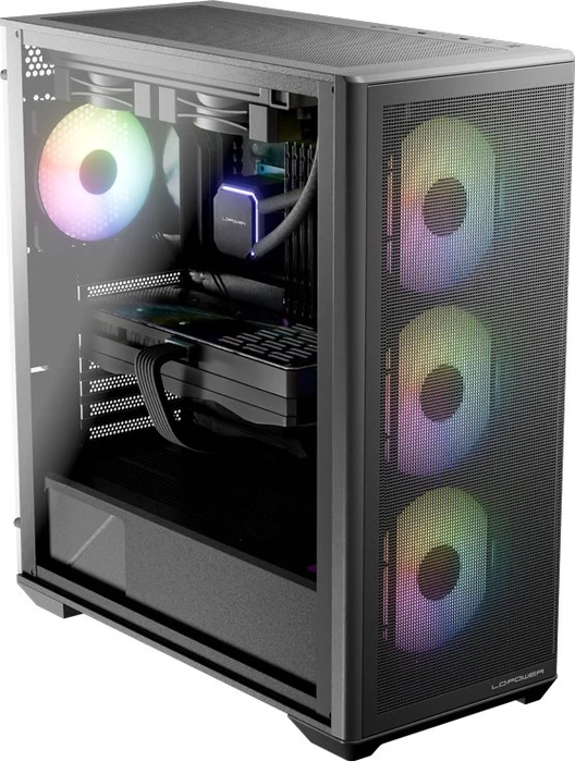 LC-Power Gaming 811B Meshwork_XL Dark, schwarz, Glasfenster
