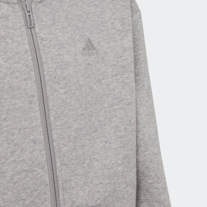 adidas ALL SZN Fleece Full-Zip Hoodie medium grey heather/black (Junior)