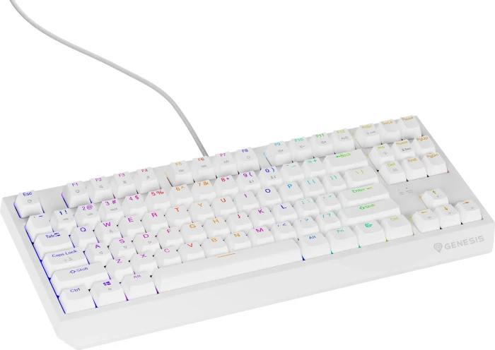 Genesis Thor 230 TKL, weiß, LEDs RGB, hot-swap, Outemu Red, USB, US