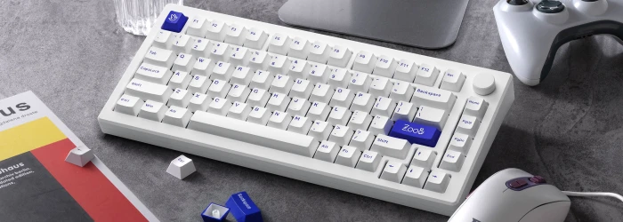 Akko MOD 007B PC, Blue on White, LEDs RGB, hot-swap, Ice Cream Purple, USB/Bluetooth, US