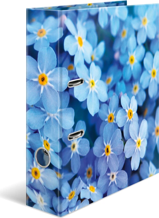 Herma Ordner 2-Ring mit Motiv, 70mm, A4, Blue Flowers (19557) – Bild 2 von 4