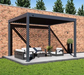 Paragon Grand Tuscan Pergola 370x310cm grau