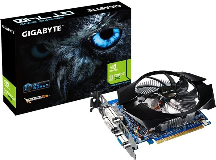 GIGABYTE GeForce GT 740, 2GB DDR3, VGA, 2x DVI, HDMI