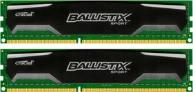 Crucial Ballistix Sport UDIMM 4GB Kit, DDR3-1600, CL9-9-9-24
