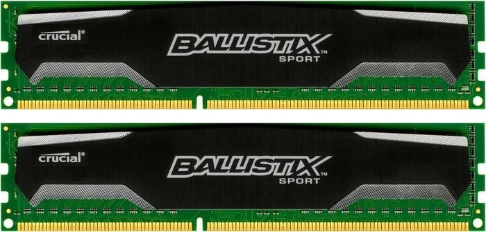 Crucial Ballistix Sport UDIMM 4GB Kit, DDR3-1600, CL9-9-9-24
