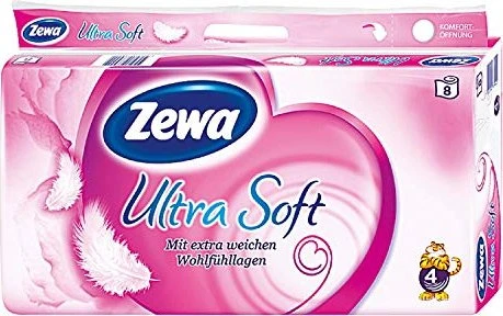 Zewa Ultra Soft 4-lagig Toilettenpapier weiß