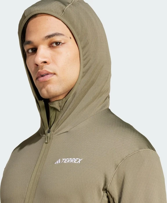 adidas Terrex Xperior LIGHT HoodED Fleece Jacke olive strata (Herren)