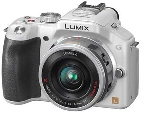 Panasonic Lumix DMC-G5 weiß mit Objektiv Lumix G X Vario PZ 14-42mm 3.5-5.6 ASPH OIS