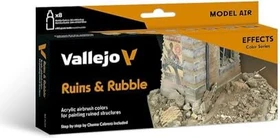 Vallejo Model Air Ruins & Rubble Farbset, 8-tlg.