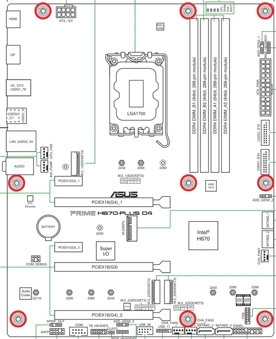 ASUS Prime H670-Plus D4 (Intel 1700)