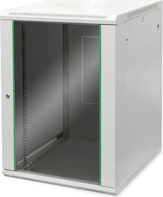 Digitus Professional Dynamic Basic Serie Wandschrank 16HE, Sicherheitsglastür, IP2X, grau, 600mm tief