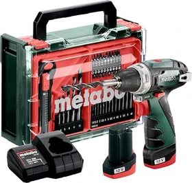 Metabo PowerMaxx BS Basic Set Akku-Bohrschrauber inkl. Koffer + 2 Akkus 2.0Ah + Zubehör