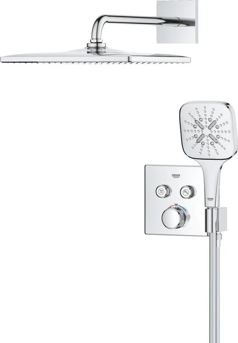 Grohe Grohtherm SmartControl Duschsystem Unterputz mit Rainshower Mono 310 Cube chrom