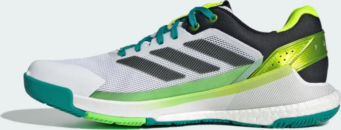 adidas Crazyquick Boost Padel cloud white/core black/lime burst (Herren)