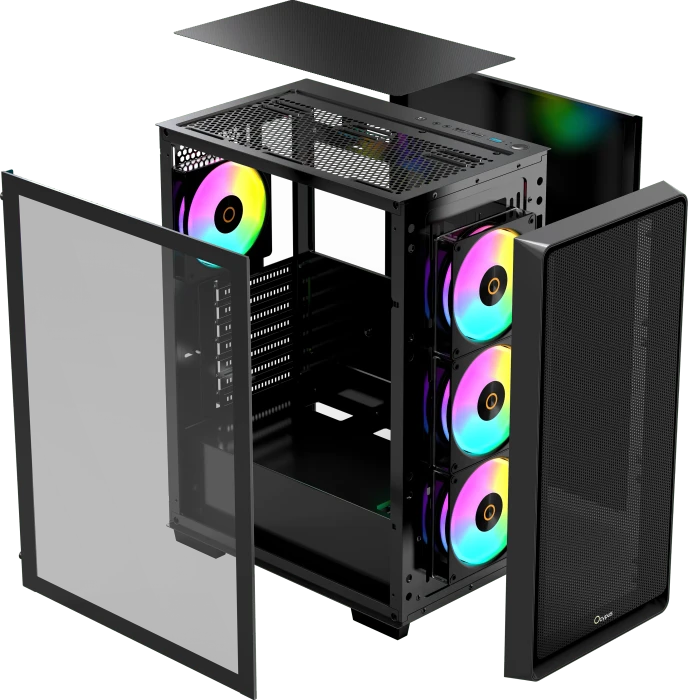 Ocypus Gamma C60 ARGB, schwarz, Glasfenster