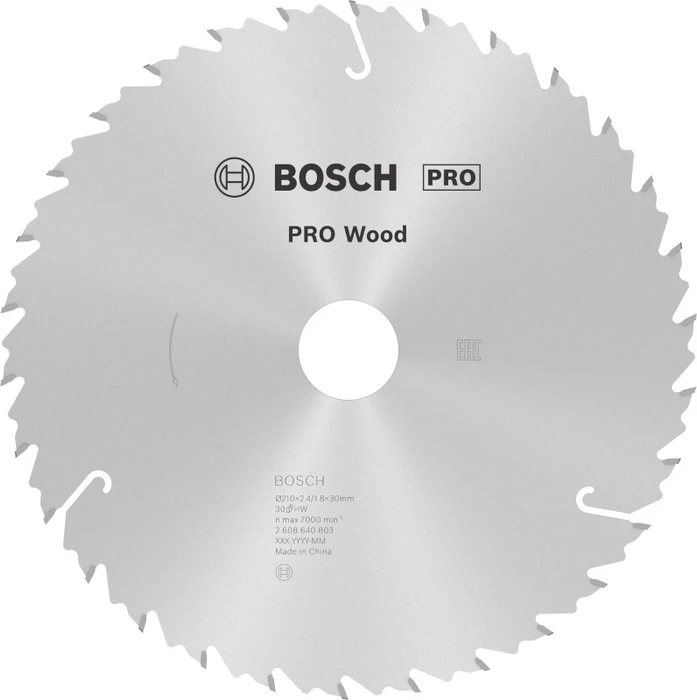 Bosch Professional Speedline Wood Kreissägeblatt 30Z, 210x2.4x30mm, 1 Stück