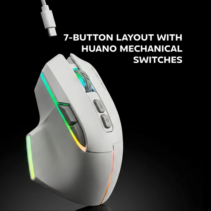 Mars Gaming MMW-VECTOR Tri-Mode Wireless weiß, USB/Bluetooth