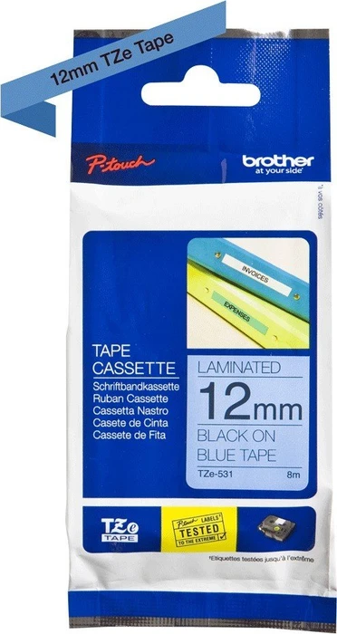 Brother TZe-531 Beschriftungsband, 12mm, schwarz/blau