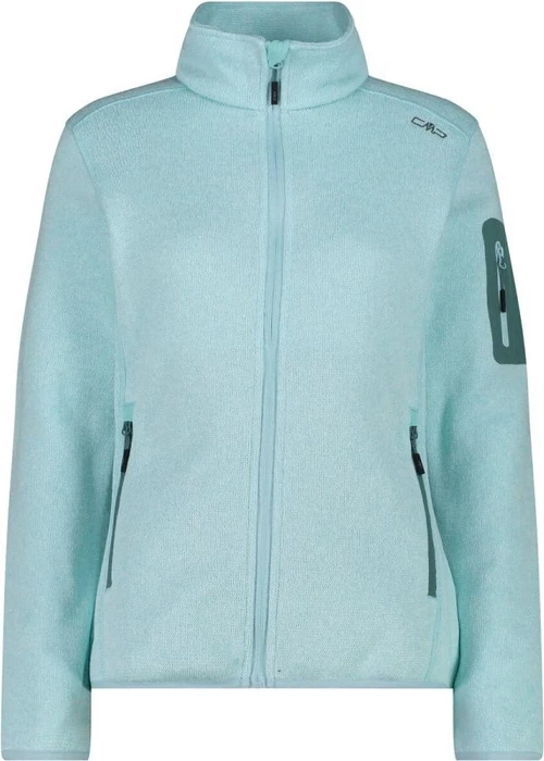 CMP Knit Tech Melange Fleece Jacke opale/bianco (Damen)