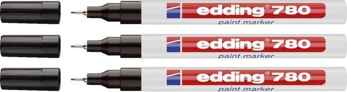 edding 780 Glanzlackmarker schwarz, 3er-Pack