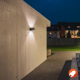 SLV Square Turn G9 Wandleuchte silbergrau
