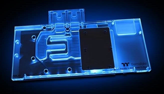 Thermaltake Pacific V-RTX 2080Ti Plus ASUS ROG GPU Block mit Backplate, transparent