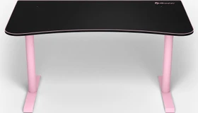 Arozzi Arena Medium Gaming Desk Schreibtisch 140x76cm schwarz/pink