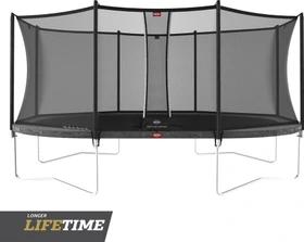 Berg Grand Favorit mit Sicherheitsnetz 520cm Trampolin grau
