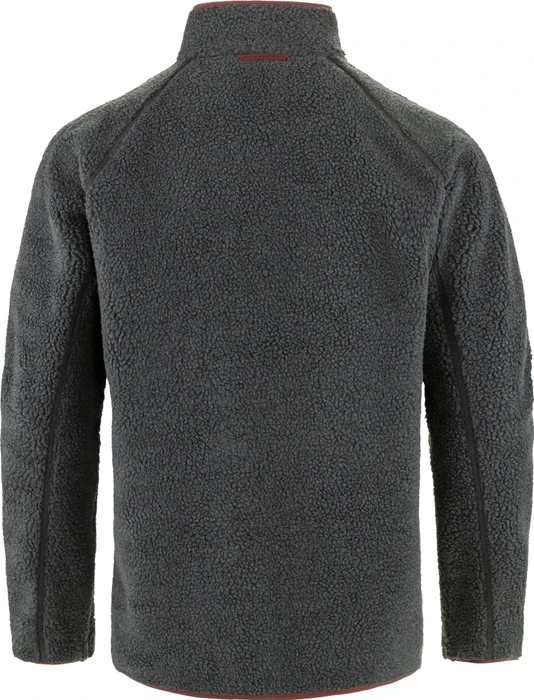 Fjällräven Vardag Pile Fleece Jacke dark grey/maroon (Herren)
